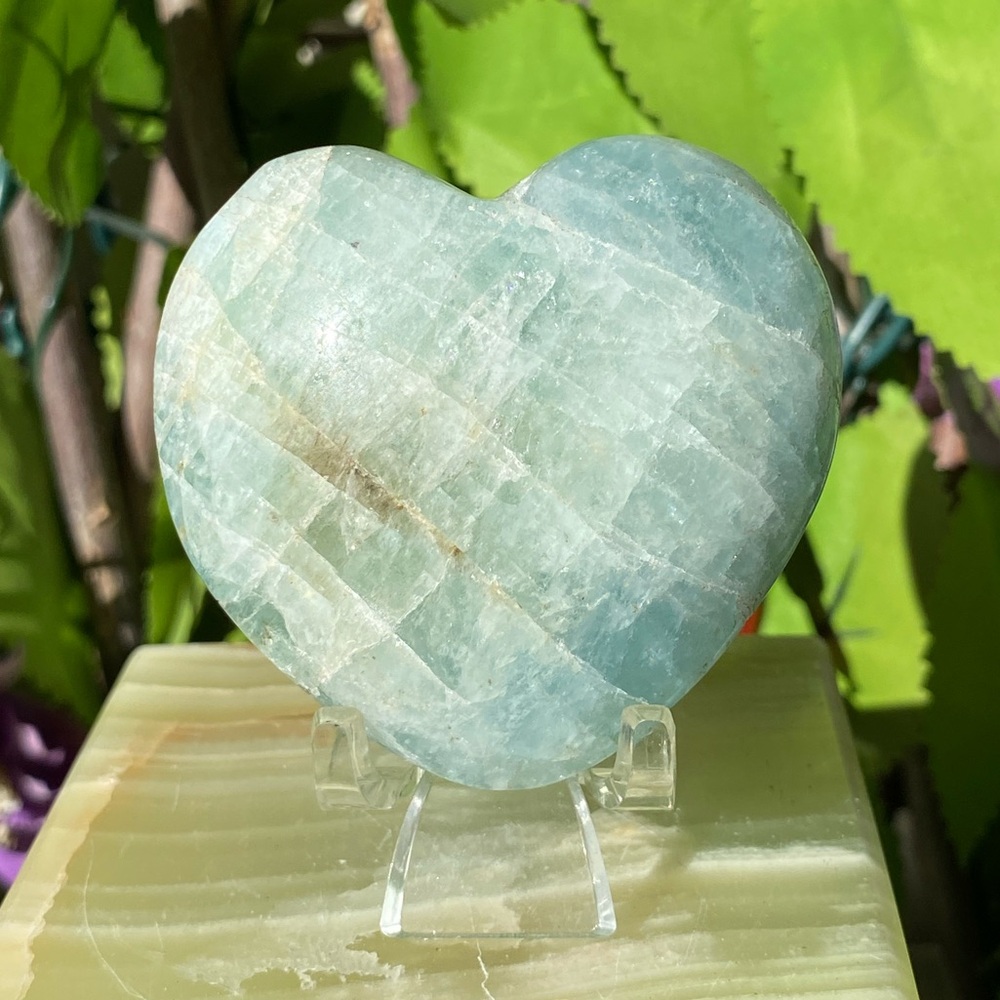 Blue Celestite Heart - Picture 2 of 15